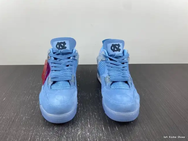 1st Kicks Shoes Jordan UNC Retro 4 (PE) HO12MNJDLS247 0603